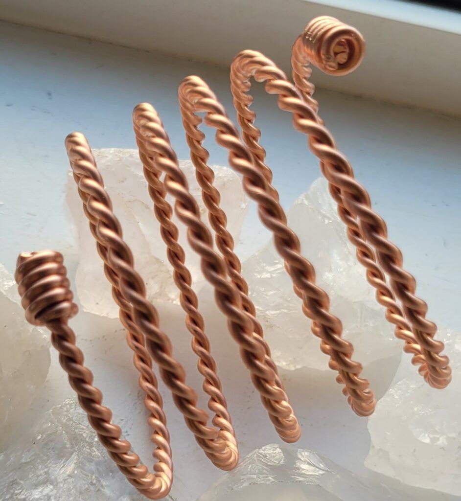 Ladies Copper Bangle – 1 Full Earth Resonance Cubit 333mhz
