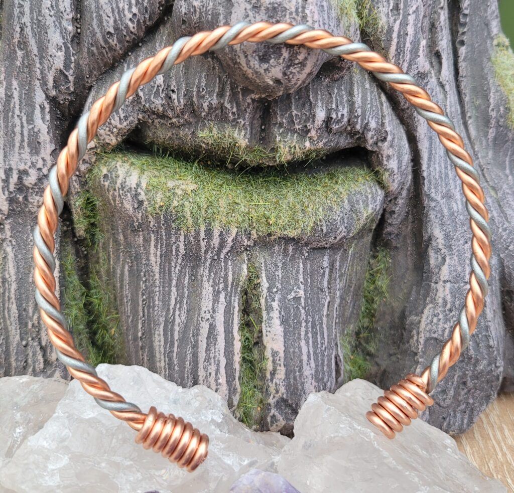 zinc and copper ankle bracelet