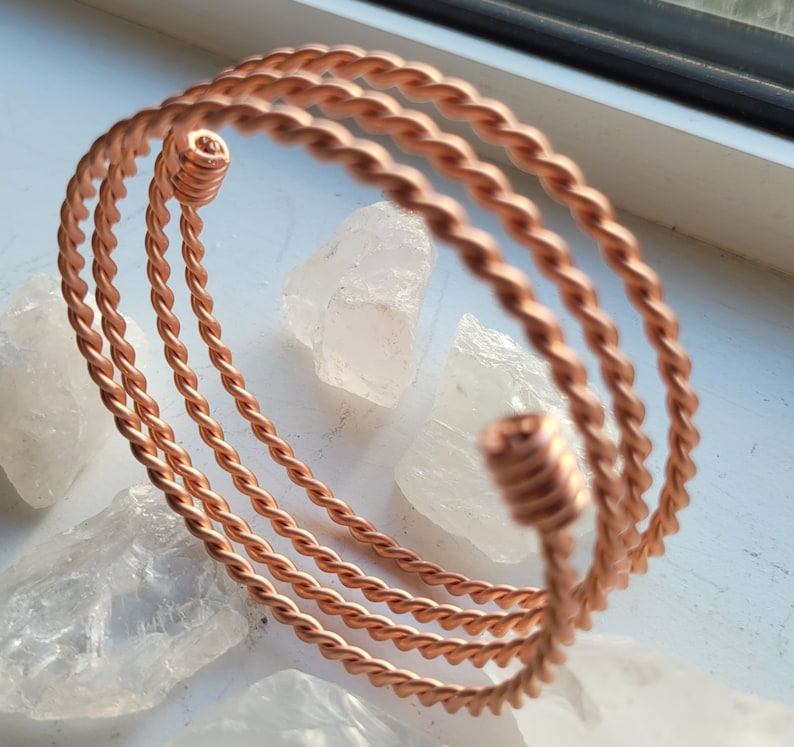 Men’s Copper Bangle – 1 Full Earth Resonance Cubit 333mhz